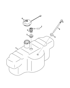 Fuel Tank Diagram and Parts List for RZT-L42KH (17BRCACS009-17BRCACS010)(2015) Cub Cadet Lawn Tractor